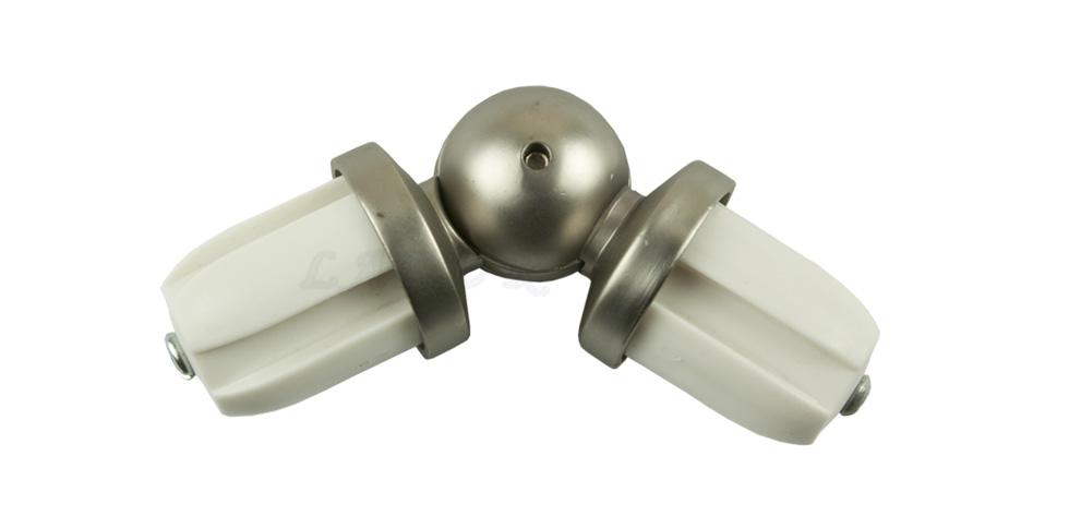 ŁĄCZNIK KĄTOWY WYKUSZOWY SATYNA NIKIEL FI 25 MM - ŁĄCZNIK KATOWY