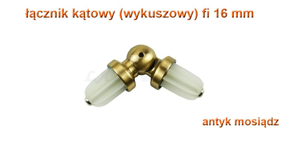 ŁĄCZNIK KĄTOWY WYKUSZOWY ANTYK MOSIĄDZ FI 16 MM - ŁĄCZNIK KATOWY - obrazek 3