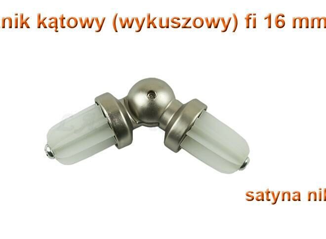 Alternative view of ŁĄCZNIK KĄTOWY WYKUSZOWY SATYNA NIKIEL FI 16 MM  - ŁĄCZNIK KATOWY