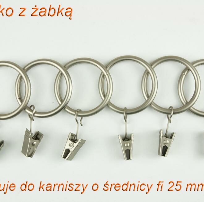 Alternative view of KÓŁKO Z ŻABKĄ DO KARNISZY O ŚREDNICY FI 25 MM SATYNA NIKIEL - 10 sztuk - KÓŁKO Z ŻABKĄ