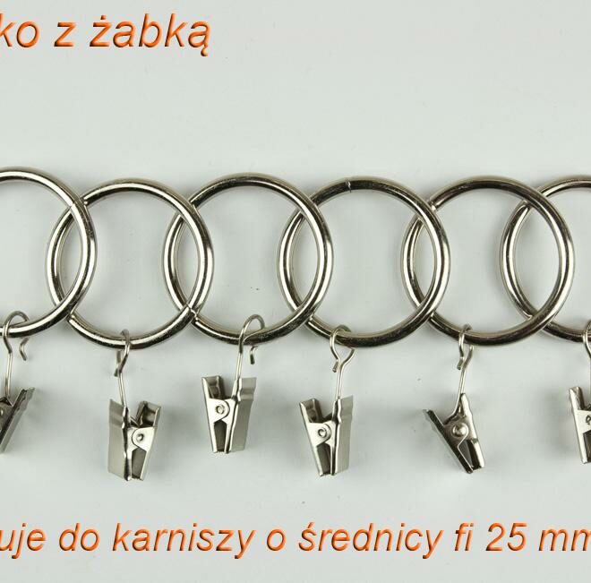Alternative view of KÓŁKO Z ŻABKĄ DO KARNISZY O ŚREDNICY FI 25 MM STAL NIERDZEWNA - 10 sztuk  - KÓŁKO Z ŻABKĄ