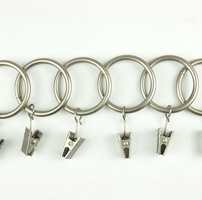 KÓŁKO Z ŻABKĄ DO KARNISZY O ŚREDNICY FI 25 MM SATYNA NIKIEL - 10 sztuk - KÓŁKO Z ŻABKĄ