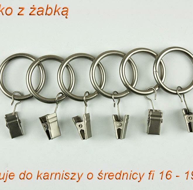 Alternative view of KÓŁKO Z ŻABKĄ DO KARNISZY O ŚREDNICY FI 16-19 MM SATYNA NIKIEL - 10 sztuk   - KÓŁKO Z ŻABKĄ