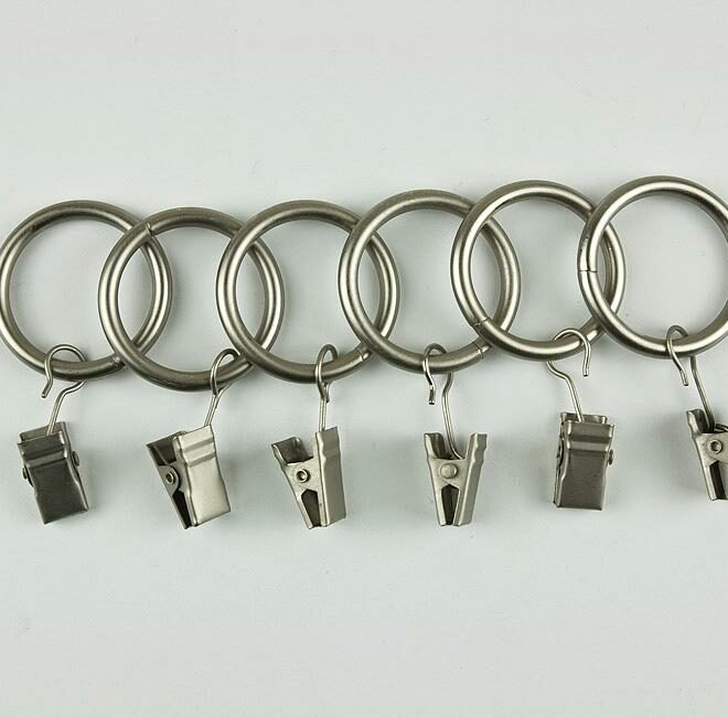 KÓŁKO Z ŻABKĄ DO KARNISZY O ŚREDNICY FI 16-19 MM SATYNA NIKIEL - 10 sztuk - KÓŁKO Z ŻABKĄ