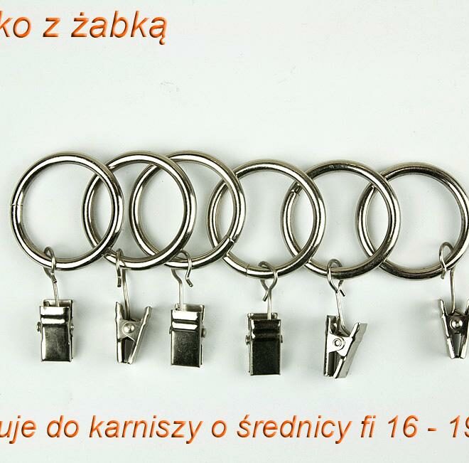 Alternative view of KÓŁKO Z ŻABKĄ DO KARNISZY O ŚREDNICY FI 16-19 MM STAL NIERDZEWNA - 10 sztuk    - KÓŁKO Z ŻABKĄ