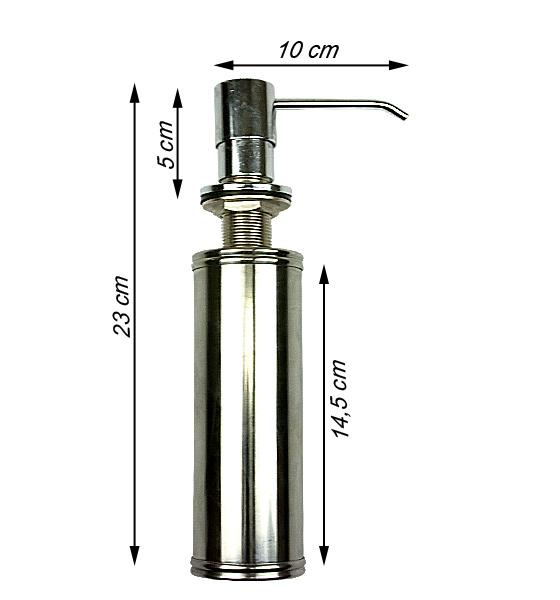 Alternative view of DOZOWNIK DO PŁYNÓW CHROM poj. 300 ml - Dozownik chrom
