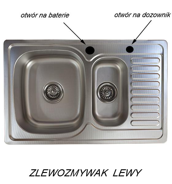 Zlewozmywak metalowy UNIVERSO wpuszczany w blat struktura LEN - Zlew UNIVERSO - obrazek 3