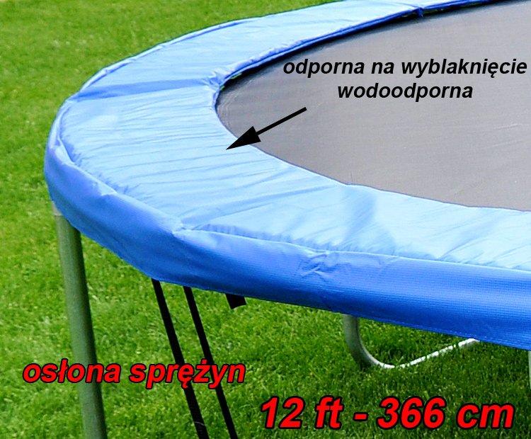 Osłona sprężyn do Trampoliny 12 ft - 366 cm kolor niebieski - osłona do trampoliny 366 cm - obrazek 8