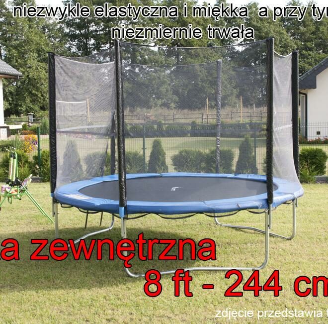 Alternative view of SIATKA ZEWNĘTRZNA DO TRAMPOLINY 8 FT - 244 CM TRAMPOLINA - siatka zewnętrzna trampoliny 244 cm