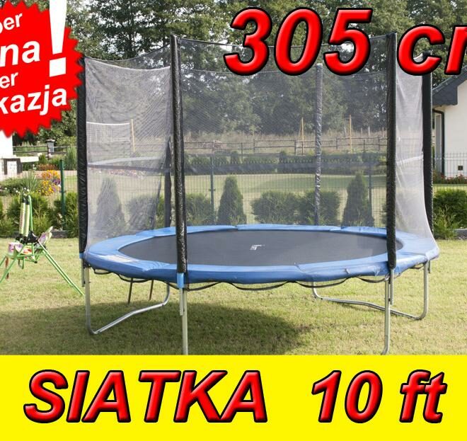 Alternative view of SIATKA ZEWNĘTRZNA DO TRAMPOLINY 10 FT - 305 CM TRAMPOLINA 6 SŁUPKÓW - siatka zewnętrzna trampoliny 305 cm
