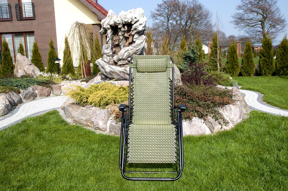 Luksusowy Leżak Rozkładany Relaksacyjno - Wypoczynkowy ZIELONY - Leżak DeLux ZIELONY - obrazek 2