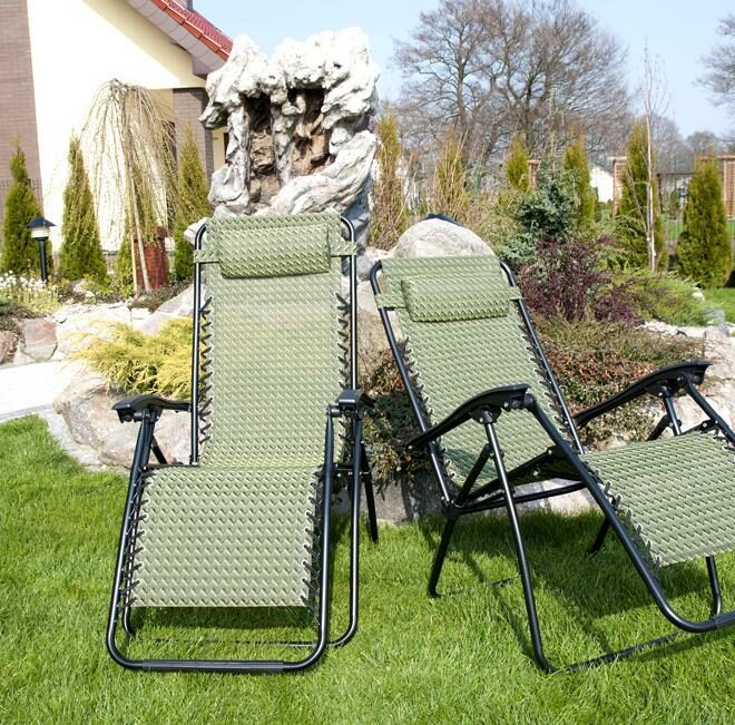 Luksusowy Leżak Rozkładany Relaksacyjno - Wypoczynkowy ZIELONY - Leżak DeLux ZIELONY