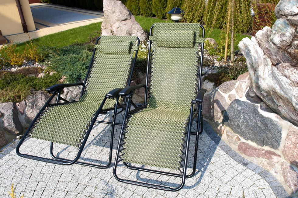 Luksusowy Leżak Rozkładany Relaksacyjno - Wypoczynkowy ZIELONY - Leżak DeLux ZIELONY - obrazek 6