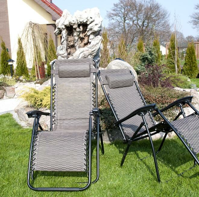 Luksusowy Leżak Rozkładany Relaksacyjno - Wypoczynkowy BRĄZOWY - Leżak DeLux BRĄZOWY