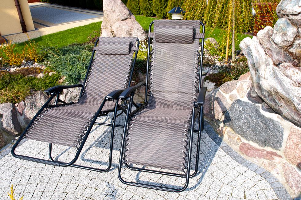 Luksusowy Leżak Rozkładany Relaksacyjno - Wypoczynkowy BRĄZOWY - Leżak DeLux BRĄZOWY - obrazek 5