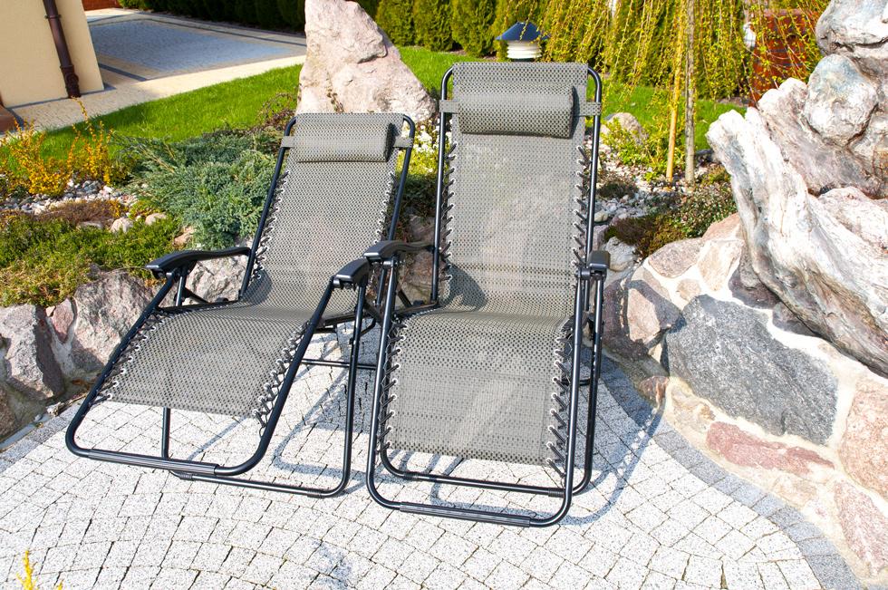 Luksusowy Leżak Rozkładany Relaksacyjno - Wypoczynkowy SZARY - Leżak DeLux SZARY - obrazek 4
