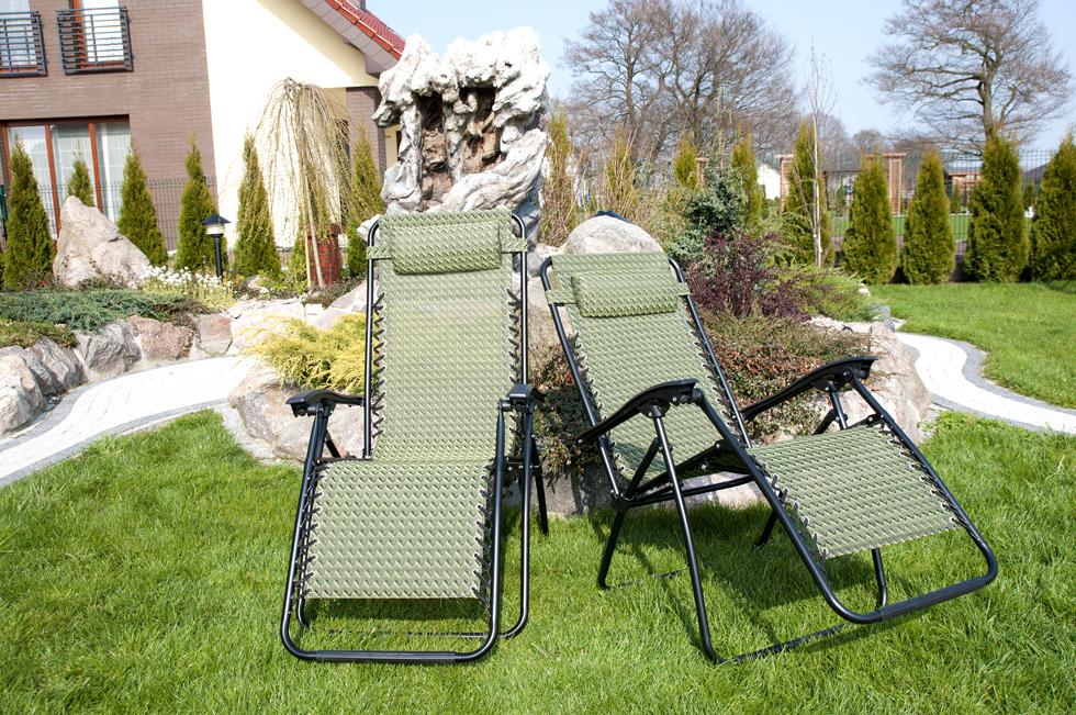 Luksusowy Leżak Rozkładany Relaksacyjno - Wypoczynkowy ZIELONY - Leżak DeLux ZIELONY - obrazek 6