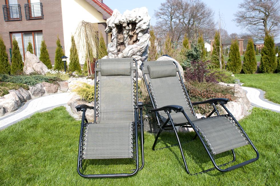 Luksusowy Leżak Rozkładany Relaksacyjno - Wypoczynkowy SZARY - Leżak DeLux SZARY - obrazek 5