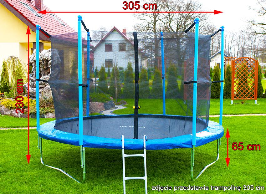 Trampolina ogrodowa STANDARD z siatką wewnętrzną o śr. 305 cm 10 FT - Trampolina o średnicy 305 cm - obrazek 3
