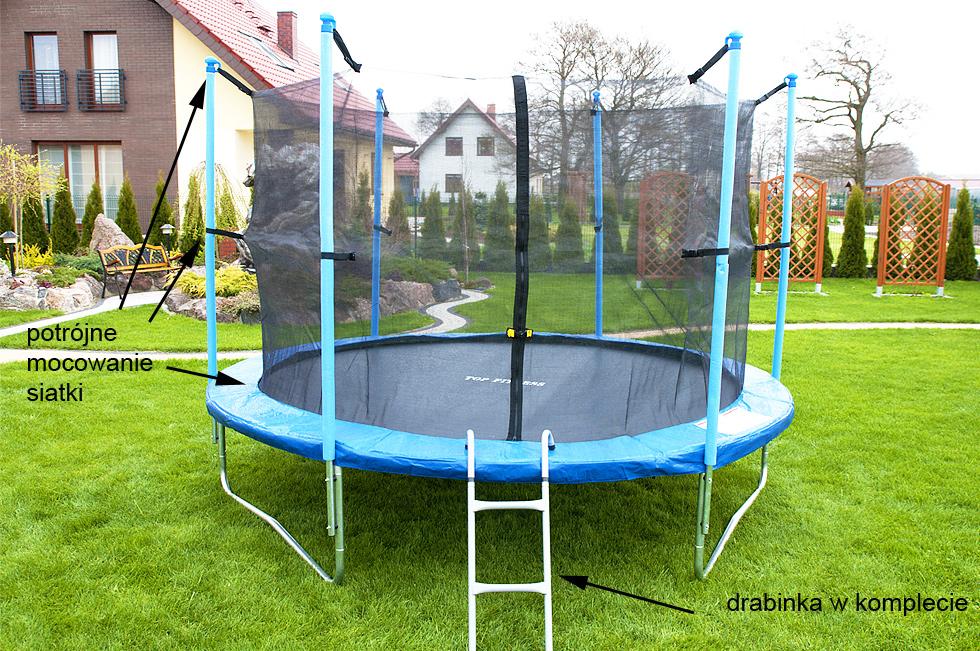 Trampolina ogrodowa STANDARD z siatką wewnętrzną o śr. 305 cm 10 FT - Trampolina o średnicy 305 cm - obrazek 8