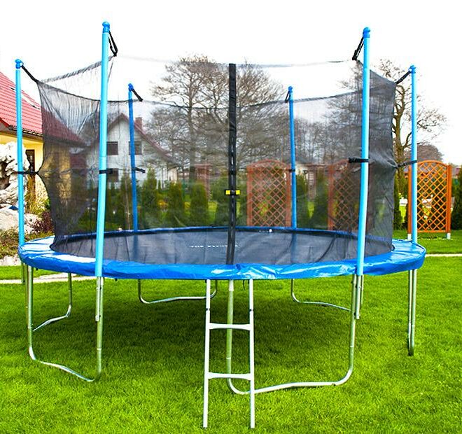 Trampolina ogrodowa STANDARD z siatką wewnętrzną o śr. 366 cm 12 FT - Trampolina o średnicy 366 cm