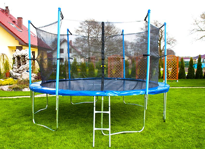 Trampolina ogrodowa STANDARD z siatką wewnętrzną o śr. 366 cm 12 FT - Trampolina o średnicy 366 cm