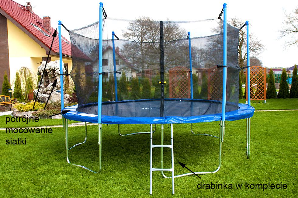 Trampolina ogrodowa STANDARD z siatką wewnętrzną o śr. 366 cm 12 FT - Trampolina o średnicy 366 cm - obrazek 7