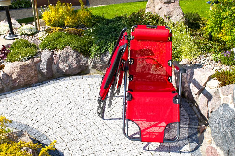 Leżak Rozkładany Relaksacyjno - Wypoczynkowy ECO CZERWONE WINO - Eco Czerwone Wino - obrazek 2