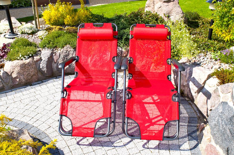 Leżak Rozkładany Relaksacyjno - Wypoczynkowy ECO CZERWONE WINO - Eco Czerwone Wino - obrazek 4