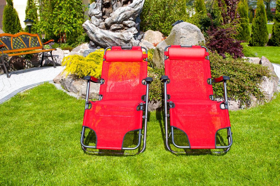 Leżak Rozkładany Relaksacyjno - Wypoczynkowy ECO CZERWONE WINO - Eco Czerwone Wino - obrazek 5