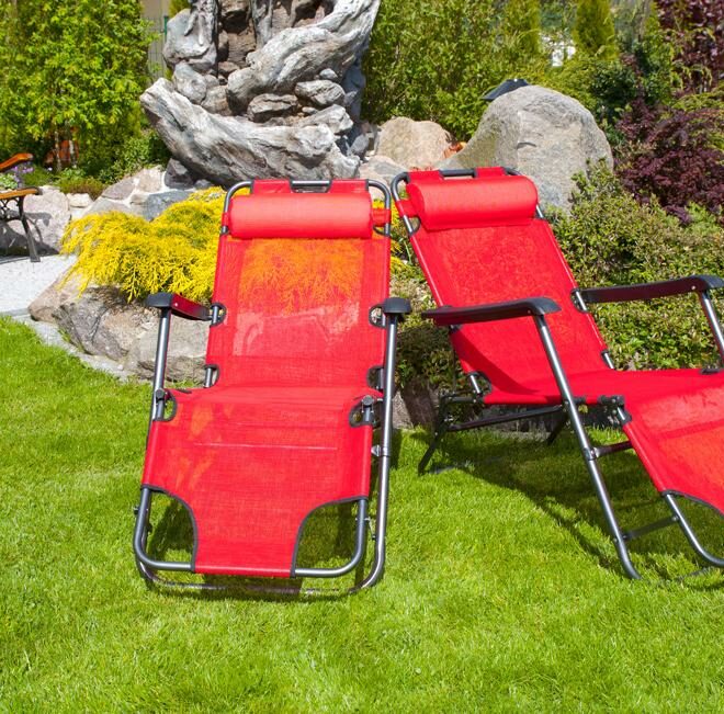 Leżak Rozkładany Relaksacyjno - Wypoczynkowy ECO CZERWONE WINO - Eco Czerwone Wino