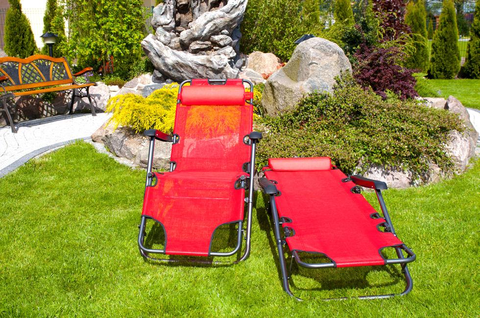 Leżak Rozkładany Relaksacyjno - Wypoczynkowy ECO CZERWONE WINO - Eco Czerwone Wino - obrazek 6