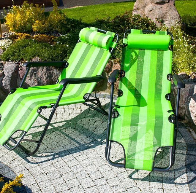 Alternative view of Leżak Rozkładany Relaksacyjno - Wypoczynkowy ECO ZIELONE PASY - Eco Zielone Pasy
