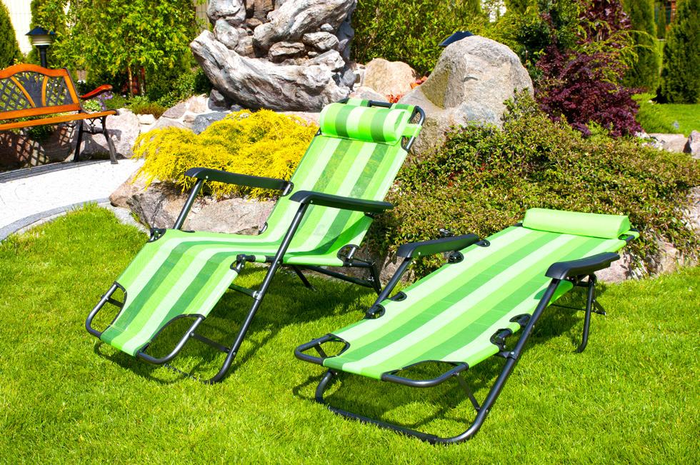 Leżak Rozkładany Relaksacyjno - Wypoczynkowy ECO ZIELONE PASY - Eco Zielone Pasy