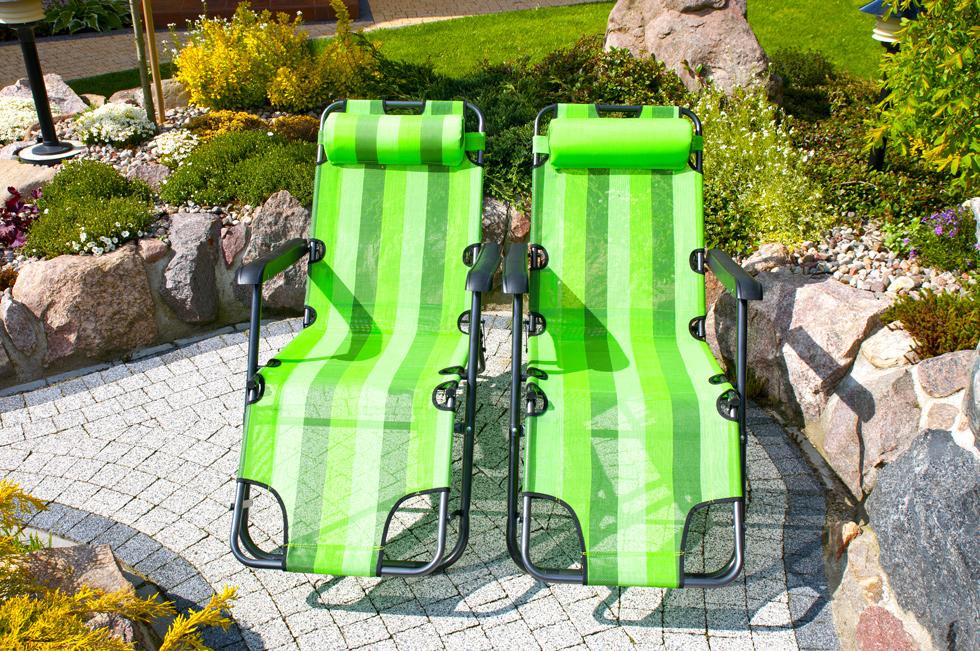 Leżak Rozkładany Relaksacyjno - Wypoczynkowy ECO ZIELONE PASY - Eco Zielone Pasy - obrazek 5