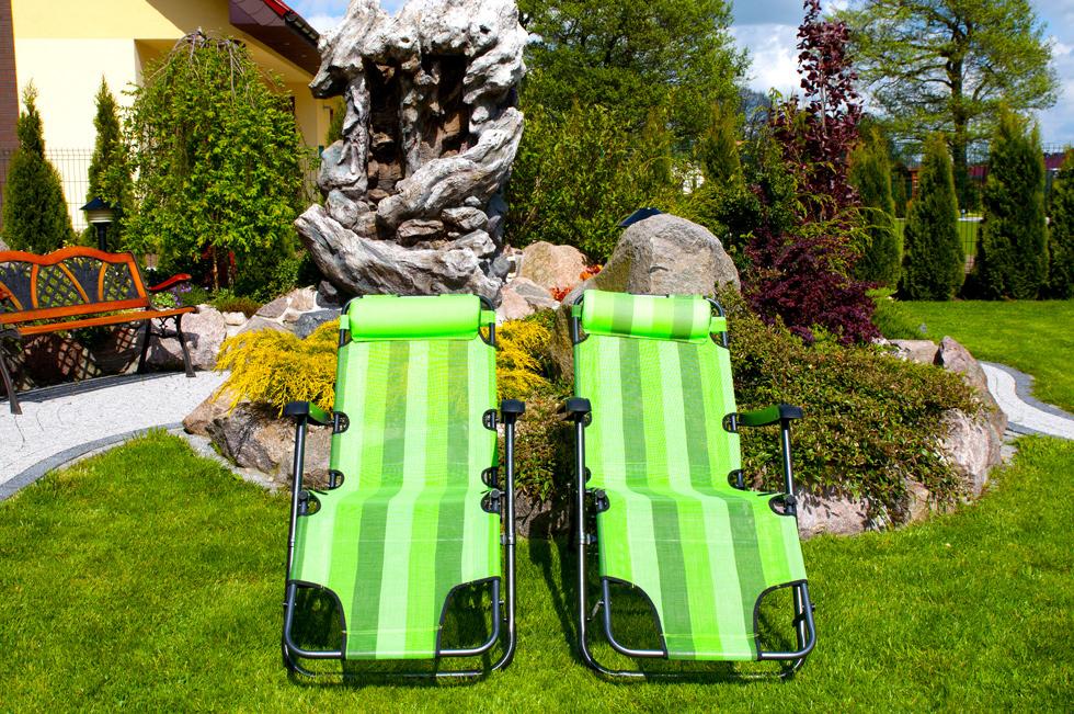 Leżak Rozkładany Relaksacyjno - Wypoczynkowy ECO ZIELONE PASY - Eco Zielone Pasy - obrazek 6