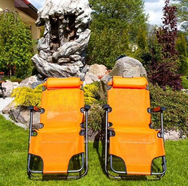 Leżak Rozkładany Relaksacyjno - Wypoczynkowy ECO SOCZYSTA POMARAŃCZA - Eco Soczysta Pomarańcza