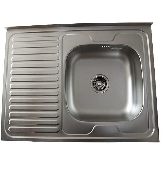 Zlewozmywak metalowy CLASSIC nakładany na blat struktura SATYNA PLUS - Zlew CLASSIC