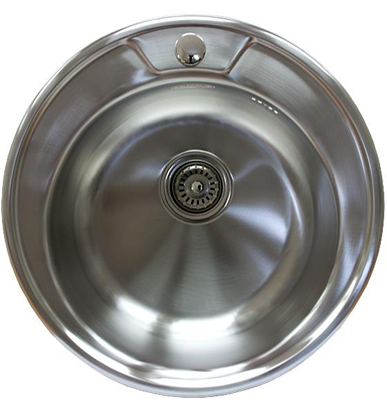 Zlewozmywak metalowy GALLA wpuszczany w blat struktura SATYNA - Zlew GALLA