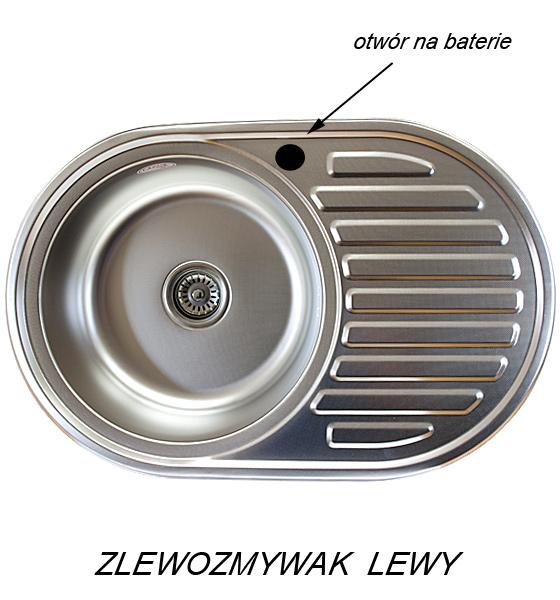 Alternative view of Zlewozmywak metalowy TREVI wpuszczany w blat struktura SATYNA - Zlew TREVI