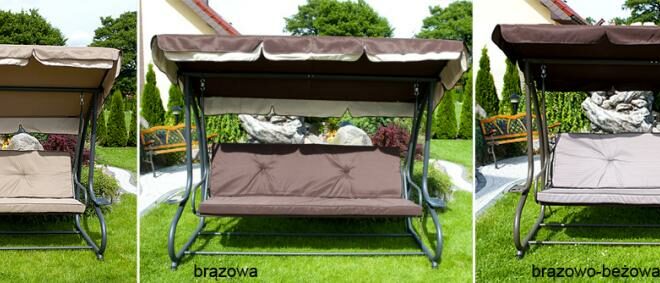 Alternative view of HUŚTAWKA OGRODOWA 4-osobowa GRACJA Brązowa  - Huśtawka GRACJA Brązowa