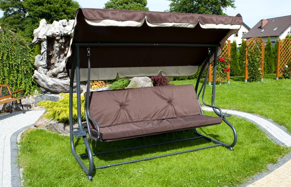 HUŚTAWKA OGRODOWA 4-osobowa GRACJA Brązowa - Huśtawka GRACJA Brązowa