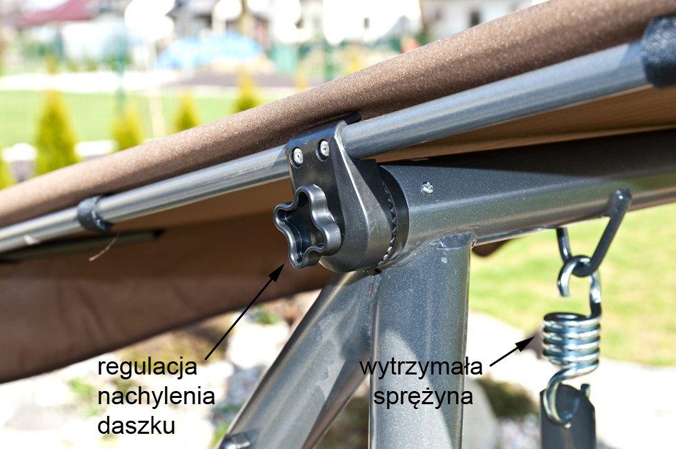 HUŚTAWKA OGRODOWA 4-osobowa GRACJA Brązowa - Huśtawka GRACJA Brązowa - obrazek 5