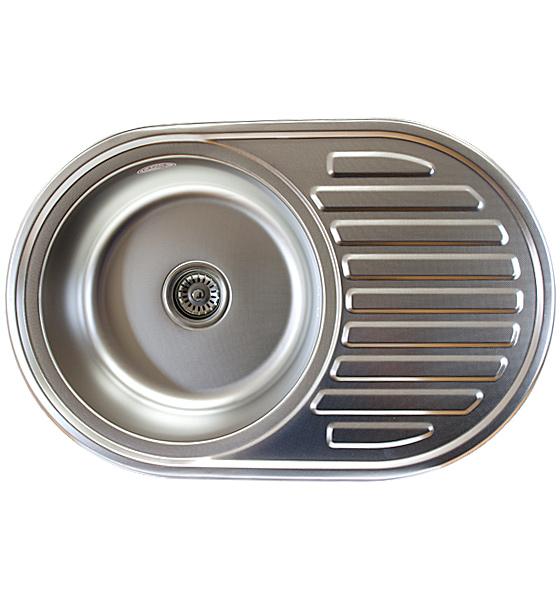 Zlewozmywak metalowy TREVI wpuszczany w blat struktura LEN - Zlew TREVI