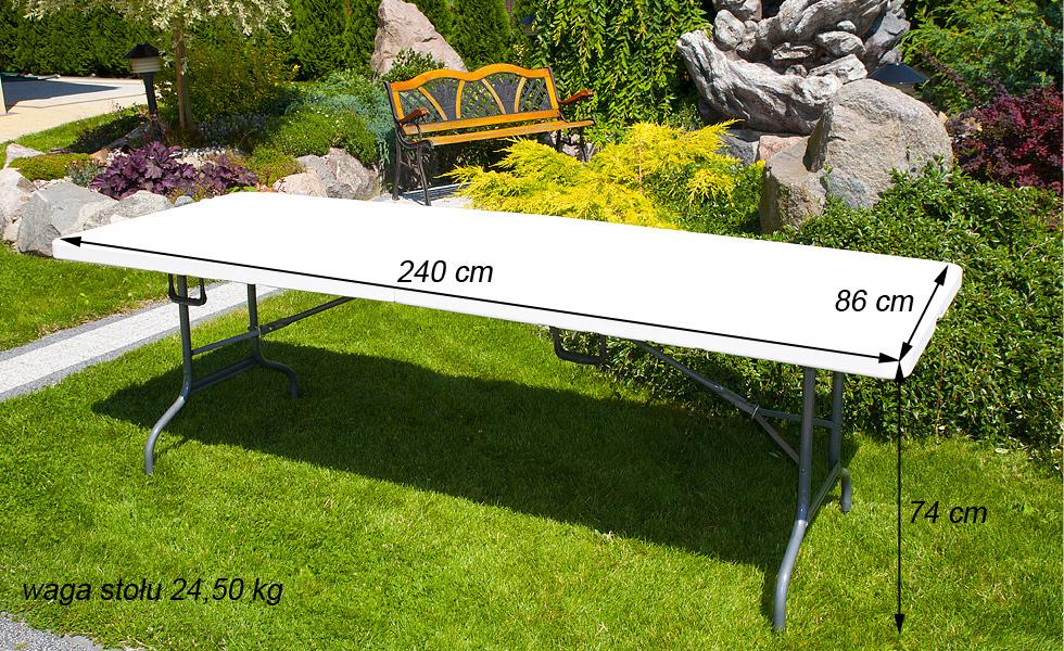 STÓŁ CATERINGOWY OGRODOWY SKŁADANY dł. 240 cm - stół składany dł. 240 cm - obrazek 9