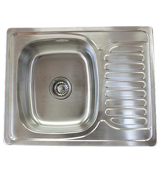 Zlewozmywak metalowy PREMIUM wpuszczany w blat struktura LEN - Zlew PREMIUM