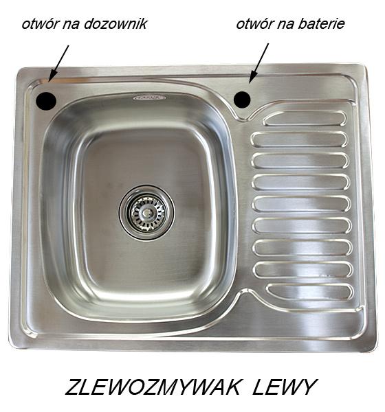 Alternative view of Zlewozmywak metalowy PREMIUM wpuszczany w blat struktura LEN - Zlew PREMIUM