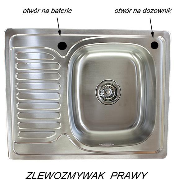 Zlewozmywak metalowy PREMIUM wpuszczany w blat struktura LEN - Zlew PREMIUM - obrazek 3