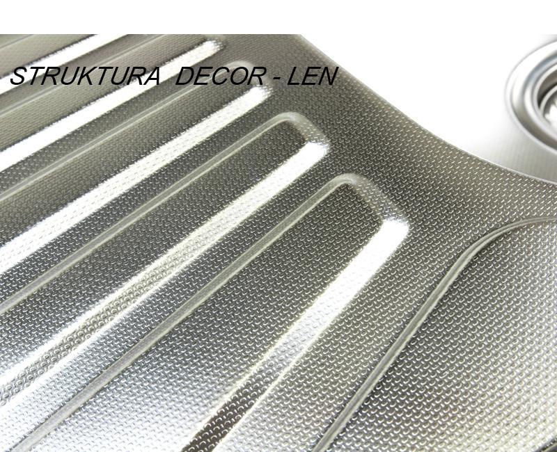 Zlewozmywak metalowy PREMIUM wpuszczany w blat struktura LEN - Zlew PREMIUM - obrazek 4