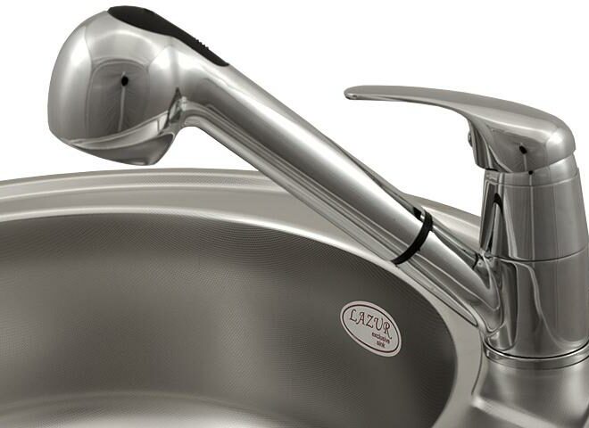 Alternative view of Bateria kuchenna stojąca metalowa MINOS kolor chrom  - bateria MINOS